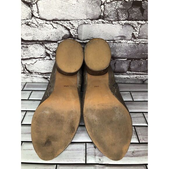 Jeffrey Campbell Hanger Gray Taupe Leather Booties Heels Boots Women Sz 9M US/40 - Picture 13 of 16